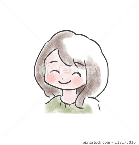 Illustration of a smiling girl Illustration of a smiling girl 118173036