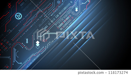 Abstract technology concept. Computer code background. Hand drawn vector illustration. 118173274