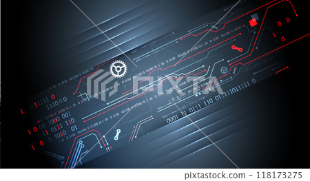 Abstract technology concept. Computer code background. Hand drawn vector illustration. Abstract technology concept. Computer code background. Hand drawn vector illustration. 118173275