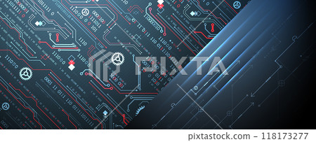 Abstract technology concept. Computer code background. Hand drawn vector illustration. Abstract technology concept. Computer code background. Hand drawn vector illustration. 118173277