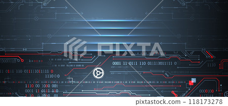 Abstract technology concept. Computer code background. Hand drawn vector illustration. 118173278