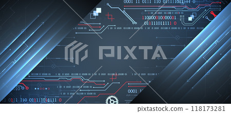Abstract technology concept. Computer code background. Hand drawn vector illustration. Abstract technology concept. Computer code background. Hand drawn vector illustration. 118173281