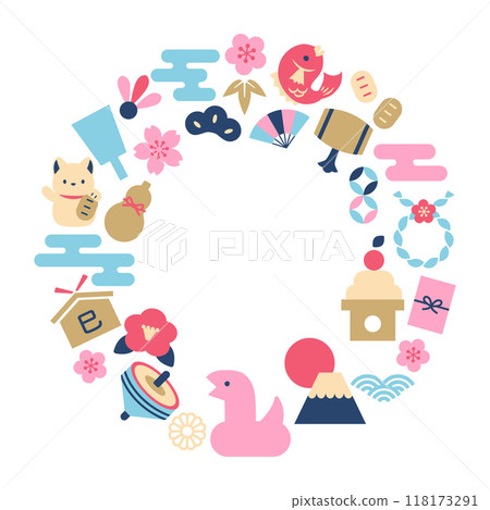 Snake year lucky frame 2025 (vector colorful copy space frame) Snake year lucky frame 2025 (vector colorful copy space frame) 118173291