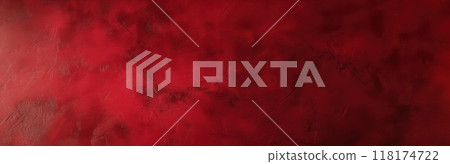 Dark red grunge decorative plaster wall abstract background. Generative AI 118174722
