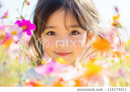 Cosmos field girls 118174911