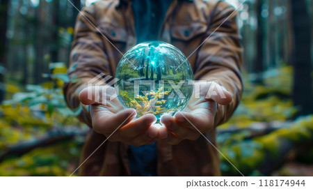 Earth emerges with AR AI image Earth emerges with AR AI image 118174944