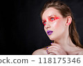 Elegant Woman with Colorful Makeup 118175346
