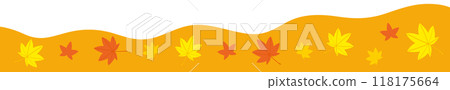 Autumn leaves line illustration Autumn leaves line illustration 118175664