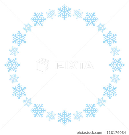 Snowflake frame circle 118176084