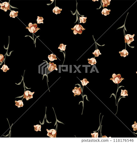 美麗的花卉圖案，非常適合紡織品和背景， 118176546