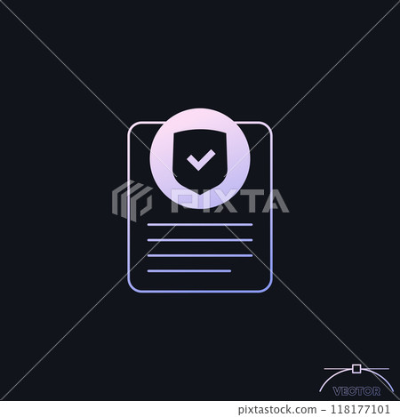 insurance policy icon with a gradient insurance policy icon with a gradient 118177101