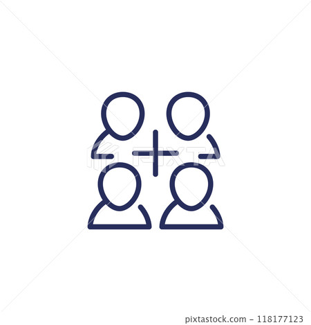 add to group line icon with users 118177123