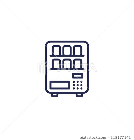 vending machine line icon on white 118177141