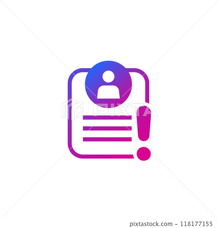 important personal data icon on white 118177155