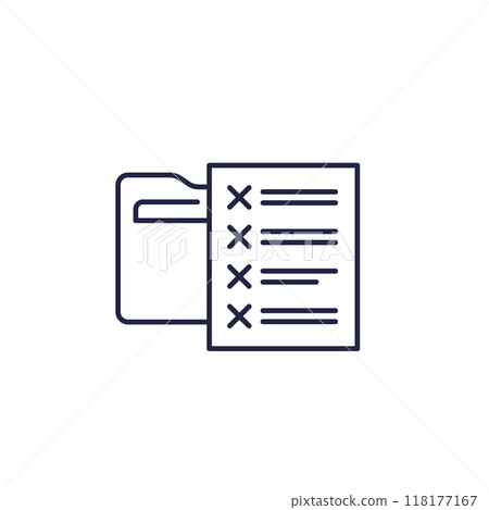 files to delete line icon with a folder 118177167