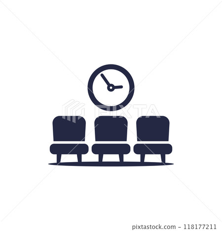 Waiting room icon on white 118177211