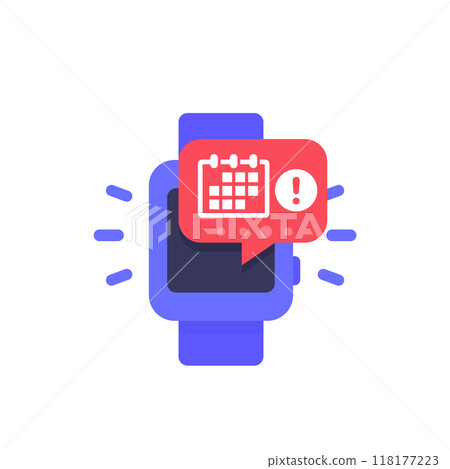 appointment alert, schedule notification icon 118177223