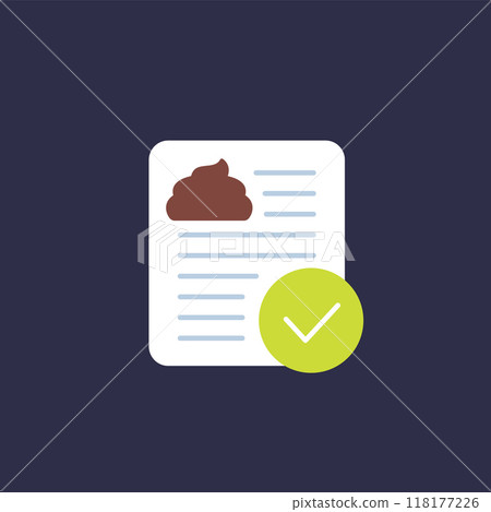 stool test icon with a check mark 118177226