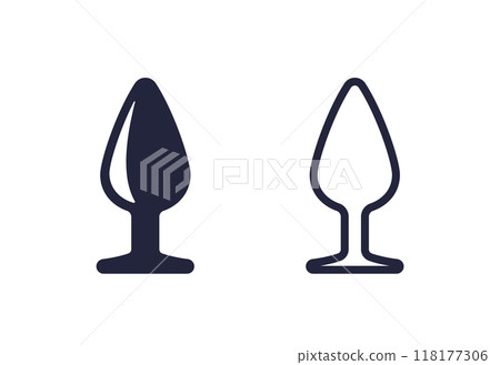 anal plug icon in two styles 118177306