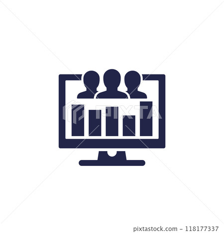 customer demographics analysis icon on white 118177337
