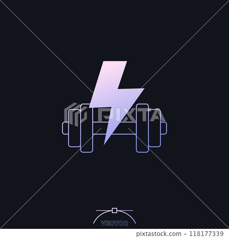 intense workout or training icon with gradient intense workout or training icon with gradient 118177339