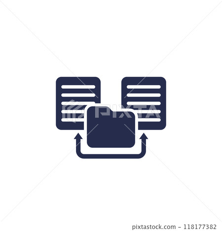 documents and a file folder icon documents and a file folder icon 118177382