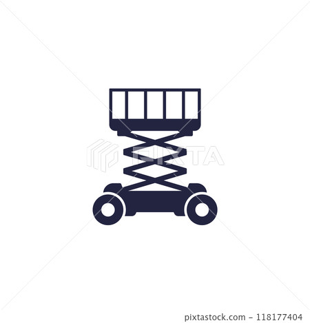 lifting platform icon on white 118177404