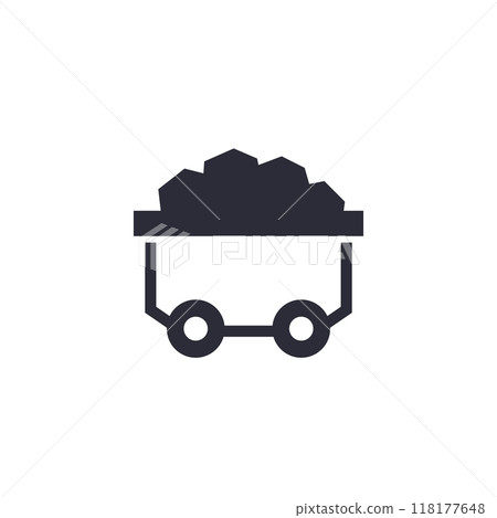 minecart or mine wagon icon minecart or mine wagon icon 118177648