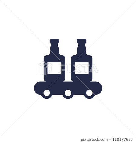 Alcohol production icon on white 118177653