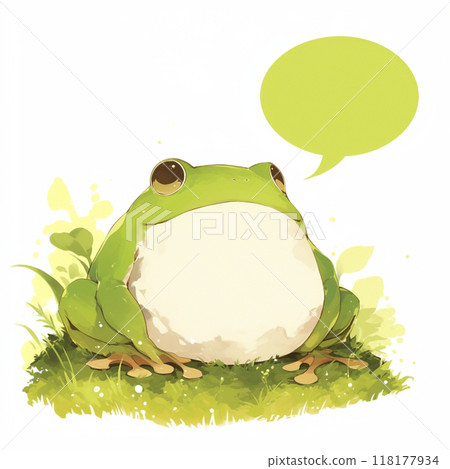 Frog and speech bubble 118177934