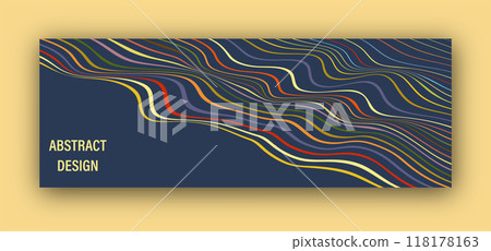 Abstract wave. Template for creative ideas for the design of title pages, covers, books, brochures, leaflets, posters, booklets. Layout of the interior and decoration ideas 118178163