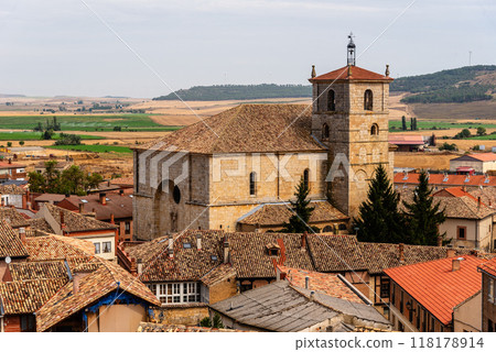Cityscape of the town of Astudillo, Palenciain Spain Cityscape of the town of Astudillo, Palenciain Spain 118178914
