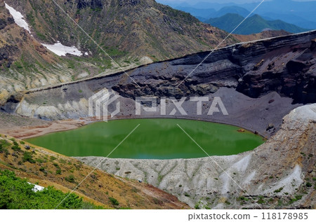 Zao's crater lake is green today Zao's crater lake is green today 118178985