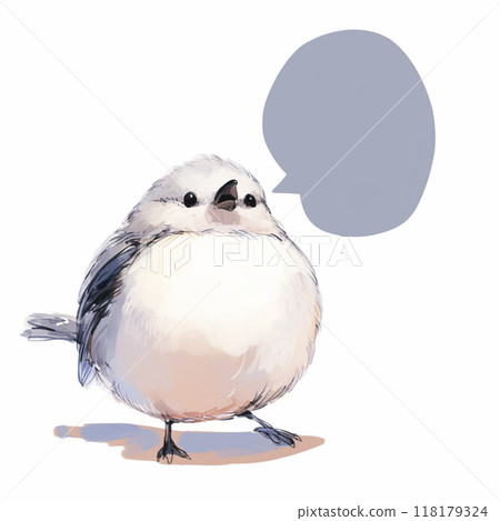 Little bird and speech bubble 118179324