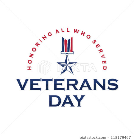 Veterans Day vector concept background for web design 118179467
