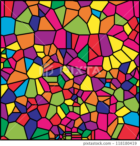 Stained glass or mosaic vector abstract background 118180419
