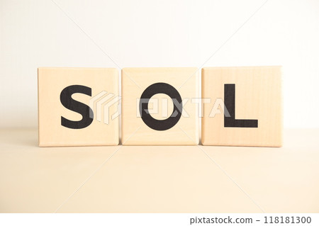 "SOL" letters and image "SOL" letters and image 118181300