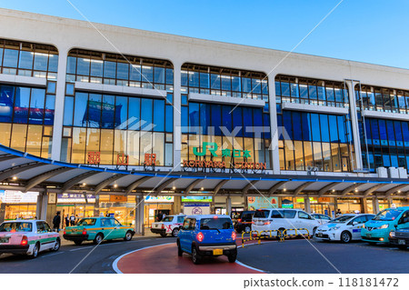 Fukushima Prefecture, Koriyama City, Koriyama Station West Exit Rotary (night view) Fukushima Prefecture, Koriyama City, Koriyama Station West Exit Rotary (night view) 118181472