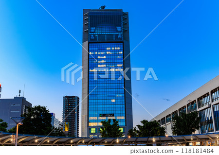 福島縣郡山市郡山站西口大眼（夜景） 118181484