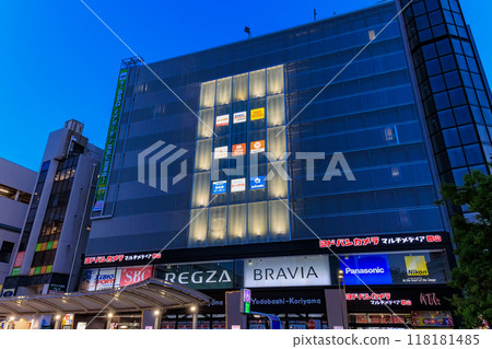 Fukushima Prefecture, Koriyama City, Koriyama Station West Exit, Atti Koriyama (night view) Fukushima Prefecture, Koriyama City, Koriyama Station West Exit, Atti Koriyama (night view) 118181485