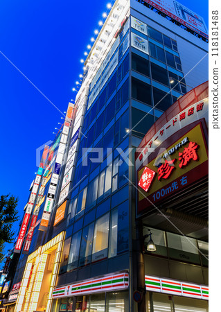 福島縣郡山市郡山站西口郡山站拱廊商店街（夜景） 118181488