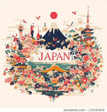 日本風景和“JAPAN”這個詞 118181609