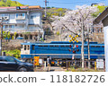 Cherry blossoms and trains in Onomichi 118182726