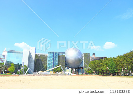 愛知縣名古屋市名古屋市科學館和白河公園的風景 118183288