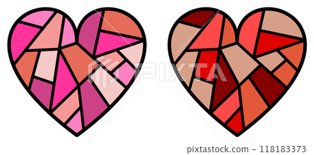 用彩色玻璃心表達您的愛與感情 用彩色玻璃心表達您的愛與感情 118183373