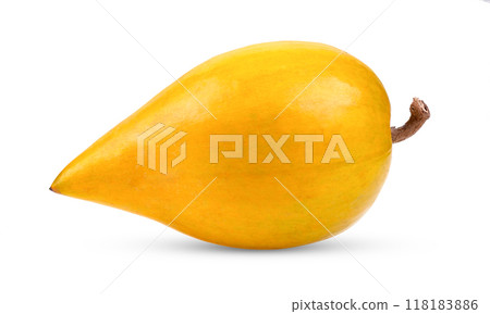 canistel fruit (Egg fruit, Tiesa, Yellow sapote, Canistelsapote, Chesa, Pouteria lucuma) isolated on white background 118183886