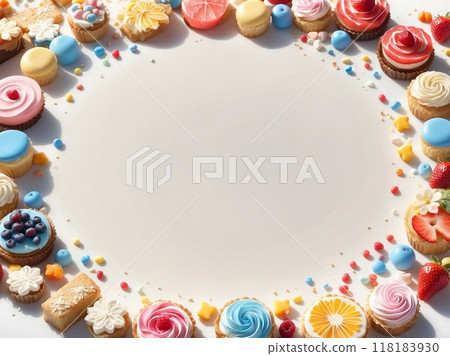 框架靈感來自甜美多彩的糖果 118183930