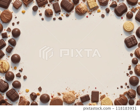 巧克力框架圖像背景 巧克力框架圖像背景 118183931