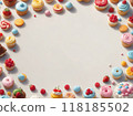 colorful sweets frame 118185502