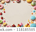 colorful sweets frame 118185505
